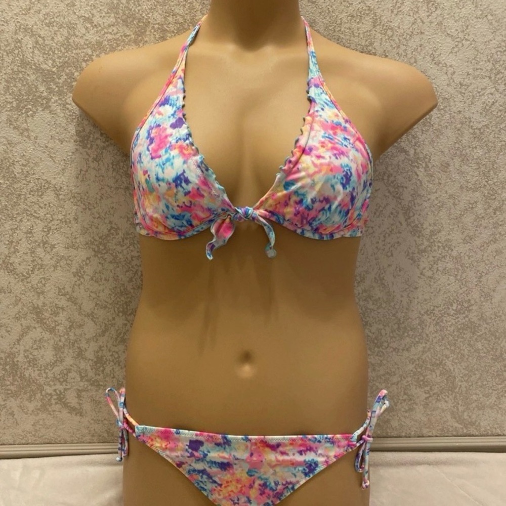 Victoria's Secret Pastel Watercolor Tie-Dye Bikini